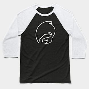 Minimalist dolphin line art (dark version) Baseball T-Shirt